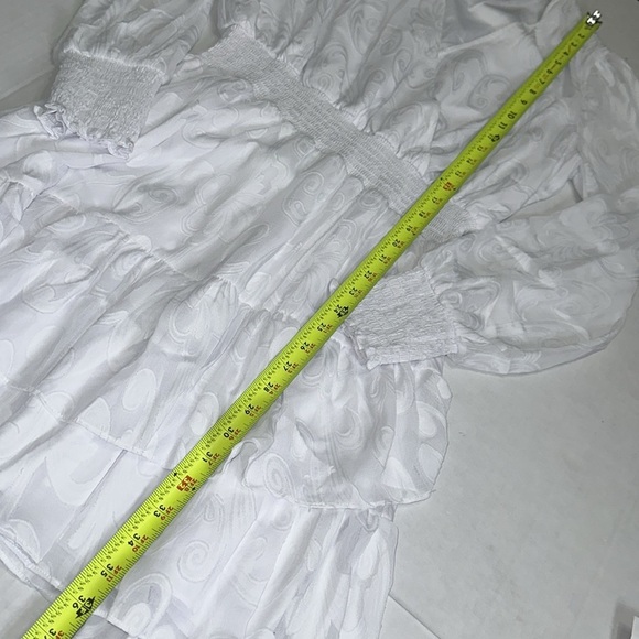 Lilly Pulitzer Cristiana Long Sleeve Dress Size 12 Resort White Crepe Swirl NWT - Picture 11 of 15